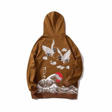 Load image into Gallery viewer, Hip Hop Streetwear Hoodies Men Harajuku Crane Embroidery Sweatshirt Japan Style Long Sleeve Fashion Autumn Pullover Hoodies Tops
