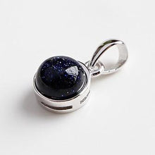 Load image into Gallery viewer, Hot Sale 100% 925 Sterling Silver Customizable Natural Malachite Labradorite Crystal Agate Opal Tigereye Gem Pendants Jewelry