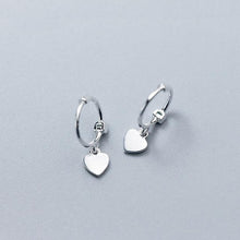 Load image into Gallery viewer, INZATT Authentic 925 Sterling Silver Heart Exquisite Hoop Earrings 2018 Fine Jewelry For Women Birthday party Accessories Gift