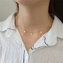 Load image into Gallery viewer, INZATT Real 925 Sterling Silver Geometric Round Choker Necklace For Fashion Women Minimalist Fine Jewelry Cute Accessories 2019