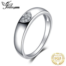 Load image into Gallery viewer, JPalace Heart CZ Wedding Rings 925 Sterling Silver Rings for Women Anniversary Wedding Bands Silver 925 Jewelry Fine Jewelry