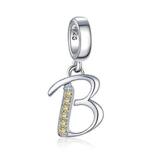 Load image into Gallery viewer, JewelryPalace Initial 925 Sterling Silver Beads Charms For Bracelet Silver 925 original Beads Jewelry Making Pendant Necklace