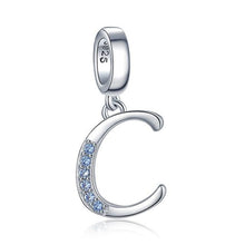 Load image into Gallery viewer, JewelryPalace Initial 925 Sterling Silver Beads Charms For Bracelet Silver 925 original Beads Jewelry Making Pendant Necklace