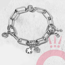 Load image into Gallery viewer, KAAOER 2019 new 100% 925 Sterling Silver 11 ME series pandoras tie around love diamond stars lucky horseshoe pendant bracelet