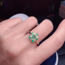 Load image into Gallery viewer, KJJEAXCMY fine jewelry natural Emerald 925 sterling silver new women ring support test popular