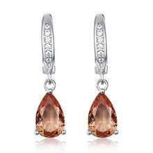Load image into Gallery viewer, Kuololit Zultanite Gemstone Clip Earrings for Women Solid 925 Sterling Silver Created Color Change Earrings Wedding Fine Jewelry