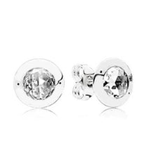 Load image into Gallery viewer, LIDU 100%925 Silver High Quality Cubic Zirconia Pandoras Classic Earring Gift To Friends Free Mail Manufacturer Wholesale