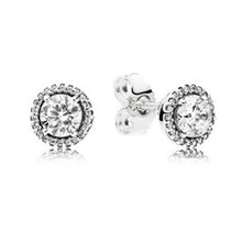 Load image into Gallery viewer, LIDU 100%925 Silver High Quality Cubic Zirconia Pandoras Classic Earring Gift To Friends Free Mail Manufacturer Wholesale