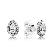 Load image into Gallery viewer, LIDU 100%925 Silver High Quality Cubic Zirconia Pandoras Classic Earring Gift To Friends Free Mail Manufacturer Wholesale