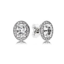 Load image into Gallery viewer, LIDU 100%925 Silver High Quality Cubic Zirconia Pandoras Classic Earring Gift To Friends Free Mail Manufacturer Wholesale