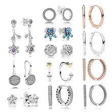 Load image into Gallery viewer, LIDU Is 100%925 Pure Silver And High Quality 2019 New Pandoras Magnolia Studs Free Gift Delivery Factory Wholesale