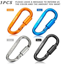 Load image into Gallery viewer, Lixada 5PCS Aluminum Carabiner Outdoor EDC Climbing Equipment Carabineros for Keys Tool Mountaineering Hook Climbing Accessories