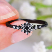 Load image into Gallery viewer, Luxury Female Flower Snowflake Ring 100% Real 925 Sterling Silver Wedding Band Ring Promise Love Engagement Rings For Women