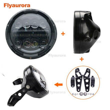 Load image into Gallery viewer, Motorcycle 7 Inch Headlight For honda cb400 honda cb750 7Inch Round DRL Turn Signal Halo LED Headlamp