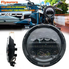 Load image into Gallery viewer, Motorcycle 7 Inch Headlight For honda cb400 honda cb750 7Inch Round DRL Turn Signal Halo LED Headlamp