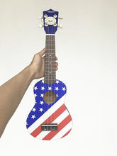 Load image into Gallery viewer, National flag Decal pattern soprano 21 inch beginner wholesale price ukulele