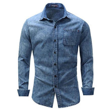 Load image into Gallery viewer, New Arrival Men's shirt Long Sleeve Shirt Mens Dress Shirts Brand Casual Fashion Business Style Shirts 100% Cotton