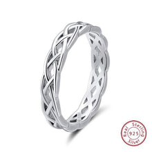 Load image into Gallery viewer, ORSA JEWELS 100% Real 925 Sterling Silver Women Rings Sample Korean Style Finger Ring Men Wedding Band Fine Jewelry Gift OSR73