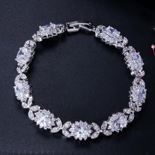 Load image into Gallery viewer, PANSYSEN Dark Blue Sapphire Women's Bracelets with Cubic Zirconia Diamond Stone 925 Sterling Silver Wedding Party Fine Jewelry