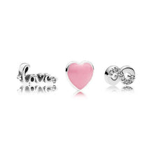 Load image into Gallery viewer, PDB 05 Silver 925 FLOATING LOCKET Small Charm Stored Infinite Small Charm Combination Series Double Heart Unlimited Series