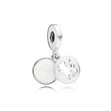 Load image into Gallery viewer, PDB DZ 05 100% 925 Silver Ice Sculpture Together Travel Mother and Daughter Concentric Pendant Fashion Double Heart Pendant