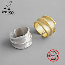 Load image into Gallery viewer, S'STEEL 925 Sterling Silver Rings For Women Lrregular Open Ring Anelli Argento Donna Bijoux Argent Massif Pour Femme Jewelry