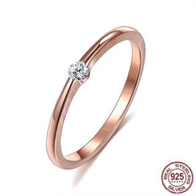 Load image into Gallery viewer, SILVERHOO 925 Sterling Silver Rings for Women Cute Zircon Round Geometric 925 Silver Wedding Fine Jewelry Minimalist Gift