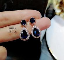 Load image into Gallery viewer, Shining Water Drop Crystal Zircon Women Earrings Charm Colorful Earrings 2019 Simple Bride Wedding Jewelry Brincos