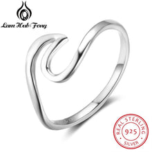 Load image into Gallery viewer, Simple Style 925 Sterling Silver Rings for Women Wave Shape Size Ring 5 6 7 8 9 10 Gift for Friend Fine Jewelry (Lam Hub Fong)