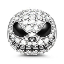 Load image into Gallery viewer, Starland "Jack Skull" Black 925 Sterling Silver Beads Devil Pumpkin Charms for Halloween with Cubic Zircon fit PANDORA Bracelets