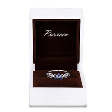 Load image into Gallery viewer, The Legend of Zelda Crystal 925 Sterling Silver Zora Zora's Sapphire Ocarina of Time Engagement Ring