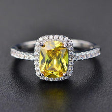 Load image into Gallery viewer, Trendy Aquamarine Amethyst Ring 925 Sterling Silver Gemstone Ring Natural For Jewelry Blue Sapphire Silver Ring Party