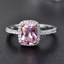 Load image into Gallery viewer, Trendy Aquamarine Amethyst Ring 925 Sterling Silver Gemstone Ring Natural For Jewelry Blue Sapphire Silver Ring Party