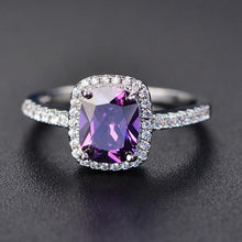 Load image into Gallery viewer, Trendy Aquamarine Amethyst Ring 925 Sterling Silver Gemstone Ring Natural For Jewelry Blue Sapphire Silver Ring Party
