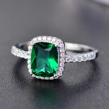 Load image into Gallery viewer, Trendy Aquamarine Amethyst Ring 925 Sterling Silver Gemstone Ring Natural For Jewelry Blue Sapphire Silver Ring Party