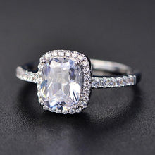 Load image into Gallery viewer, Trendy Aquamarine Amethyst Ring 925 Sterling Silver Gemstone Ring Natural For Jewelry Blue Sapphire Silver Ring Party