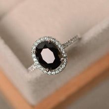 Load image into Gallery viewer, Trendy Brand CZ 925 silver Ring Big Square Sky Blue green purple black Stone Rings For Women Jewelry Wedding Gift Rings