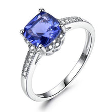 Load image into Gallery viewer, UMCHO Tanzanite Gemstone Rings for Women 925 Sterling Silver Ring Birthstone Engagement Wedding Romantic Valentines Jewelry New