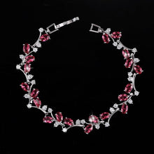 Load image into Gallery viewer, Wong Rain 100% 925 Sterling Silver Created Moissanite Ruby Gemstone Bangle Cuff Charm Diamonds Bracelets Fine Jewelry Wholesale