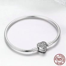 Load image into Gallery viewer, fit Pandora Charm Hot Sale 925 Sterling Silver Family Tree Heart Forever Love Sunflower Snake Chain Bracelet for Jewelry Making