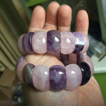 Load image into Gallery viewer, natural amethyst & rose quartz stone beads bracelet natural gemstone bangle fine jewelry for woman for gift wholesale !