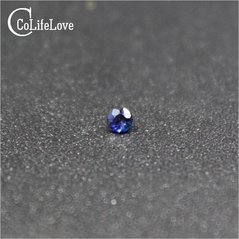 1.5mm round sapphire loose gemstone for jewelry shop 100% natural sapphire side stone for jewelry DIY