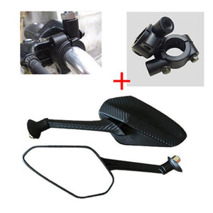 1 Pair Bicycle Rear View Mirror Bike Handlebar Wide Range Back Sight Light Reflector Angle Adjustable Mirrors
