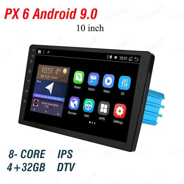 1 din Android 9.0 Octa Core PX5 Car Radio Stereo GPS Navi Audio Video Player DSP 4G Wifi BT HDMI Carplay TV OBD SWC dab+ 4G+64G