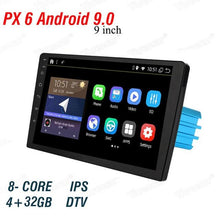 Load image into Gallery viewer, 1 din Android 9.0 Octa Core PX5 Car Radio Stereo GPS Navi Audio Video Player DSP 4G Wifi BT HDMI Carplay TV OBD SWC dab+ 4G+64G
