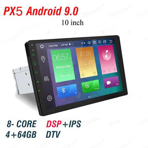 1 din Android 9.0 Octa Core PX5 Car Radio Stereo GPS Navi Audio Video Player DSP 4G Wifi BT HDMI Carplay TV OBD SWC dab+ 4G+64G