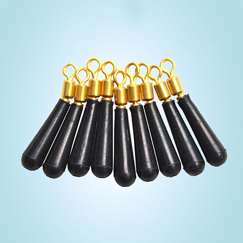 10/15/20/30pcs/lot Fishing Gear Block rotation drift fishing floats accessory bobber copper+ rubber tools