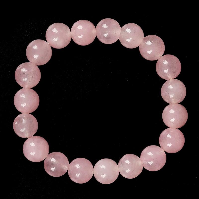 10  MM  Natural  and Lovely  pollution - free  Pink  cute  rose quartz  Bracelet   Necessary  gifts  for  double  eleven .