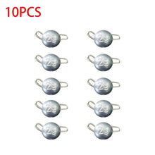 Load image into Gallery viewer, 10 Pcs Small Size Round Shape Lead Hook Jig Head Lead Deep Water Bullet Crank Hook Lead Sinker Outdoor Fishing Accessories
