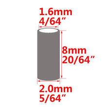 Load image into Gallery viewer, 100pcs Black Round Copper Fishing Tube Fishing Wire Pipe Crimp Sleeves Connector Fishing Line Accessories Tool
